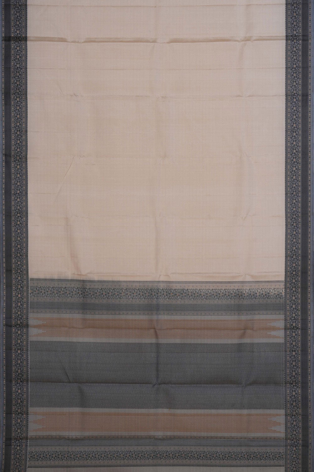 Image of Kanchipuram Silk Off-White Saree